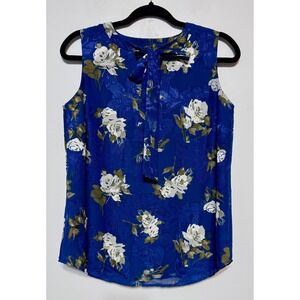 Talbots Petites Rose Print Top Size‎ SP Cottagecore Dark Academia Old Money Chic